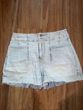 Maurice’s Light Blue High-Waist Denim Shorts